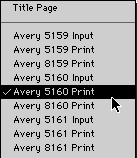 Print Layout Menu